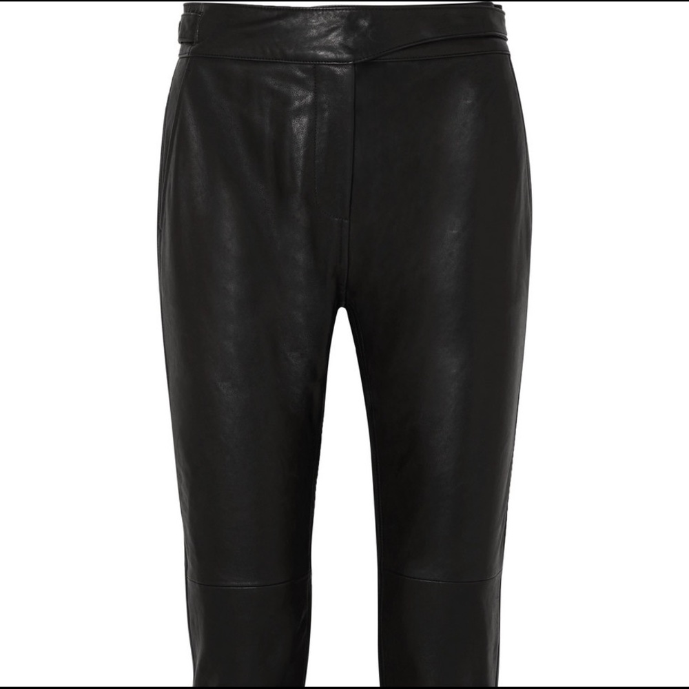 NWT Rag & Bone Lambskin Leather Black Mila Pants 6